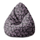 Puf Pearshape Palmové Listy v Noci-S-Velvet
