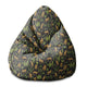 Sedací vak Pearshape Pantery na čiernom-S-Velvet