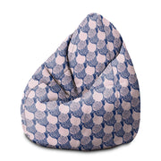 Puf Pearshape růžový a modrý geometrický ornament-M-velvet