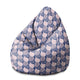 Sitzsack Pearshape Rosa und Blau Geometrisches Ornament-M-Velvet