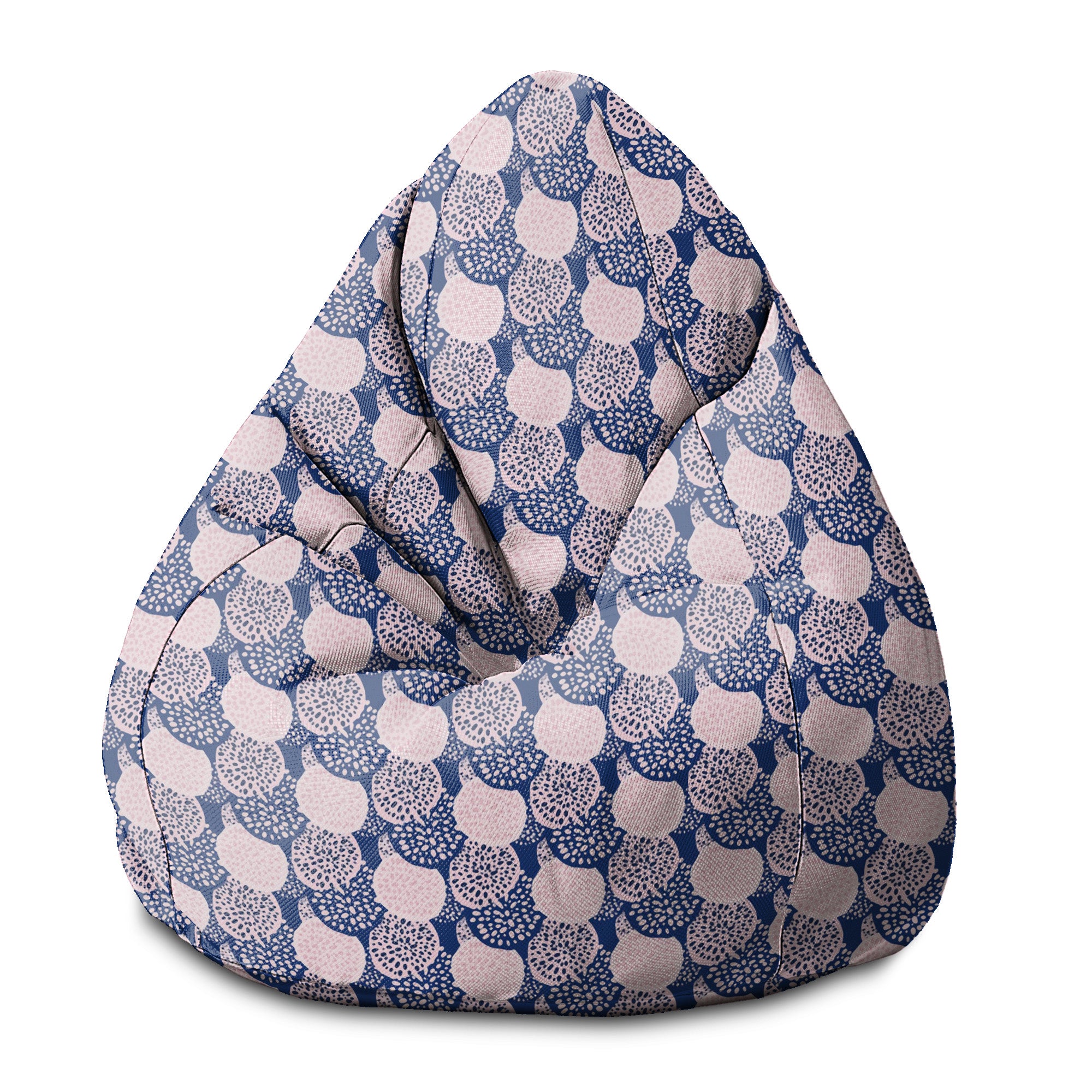 Sitzsack Pearshape Rosa und Blau Geometrisches Ornament-S-Oxford