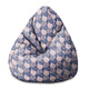 Sitzsack Pearshape Rosa und Blau Geometrisches Ornament-S-Velvet