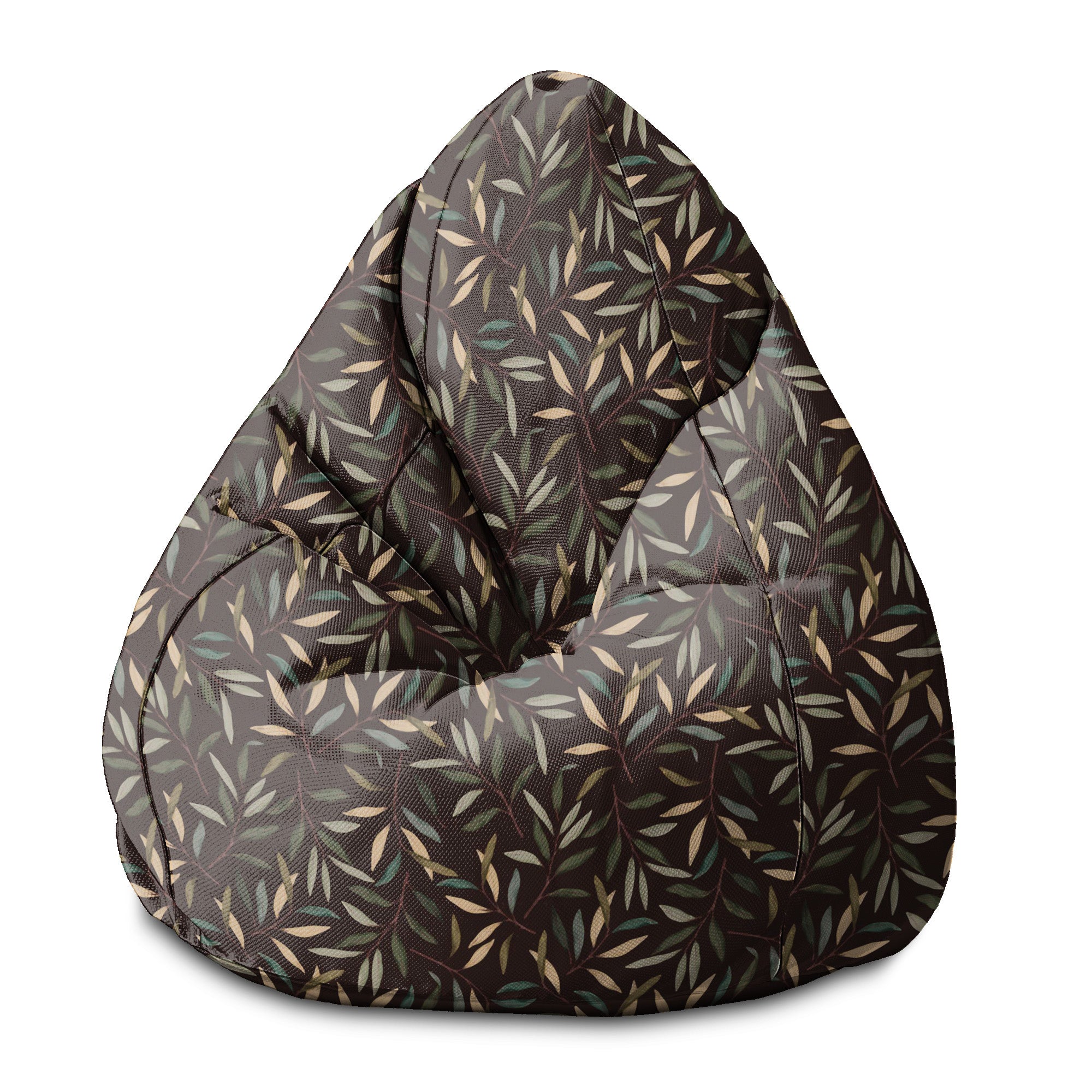 Sedací vak Pearshape Retro listy-M-Velvet
