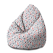 Sedací vak Pearshape Scandi kvety-M-Velvet