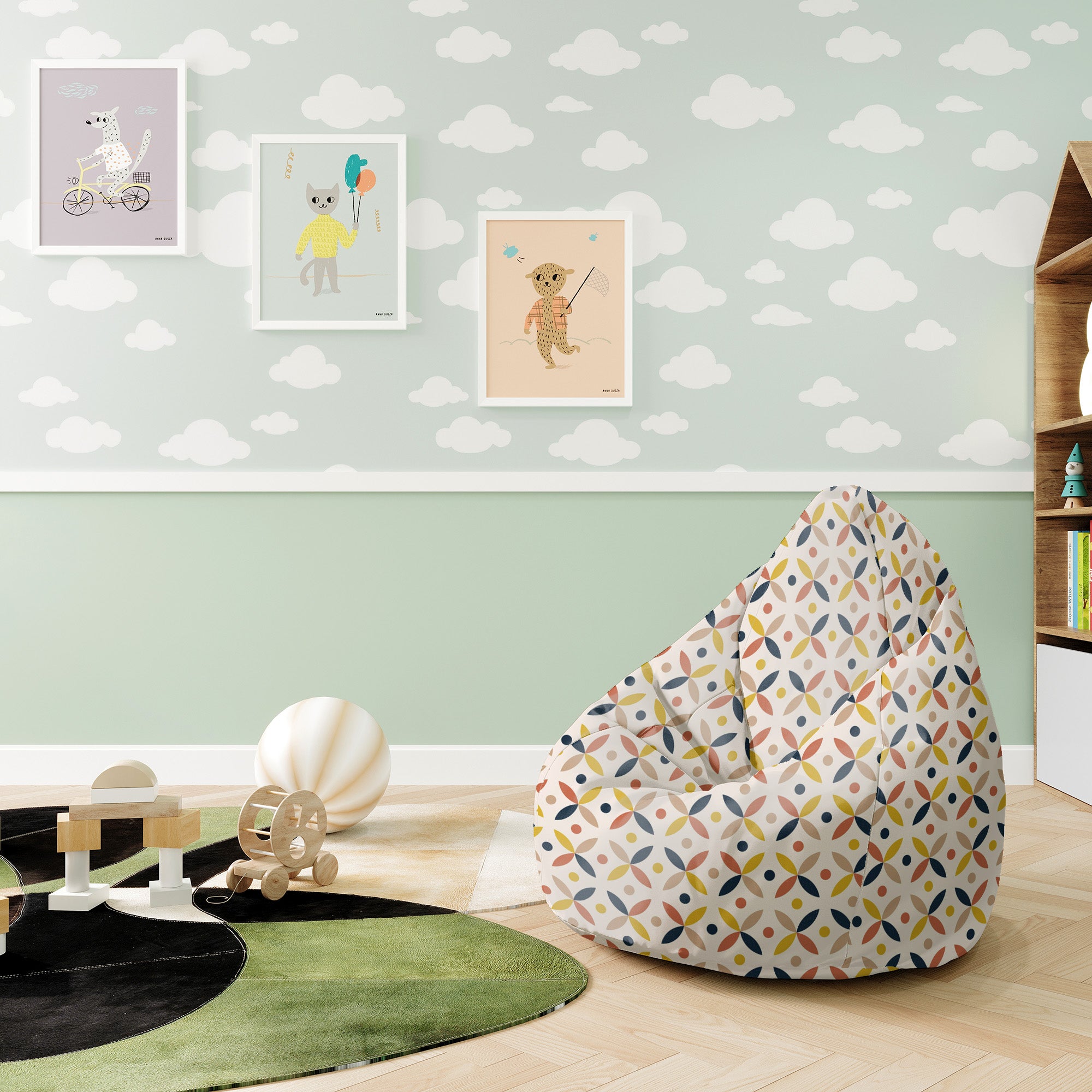 Puf Birnenform Skandinavisches Design-S-Oxford
