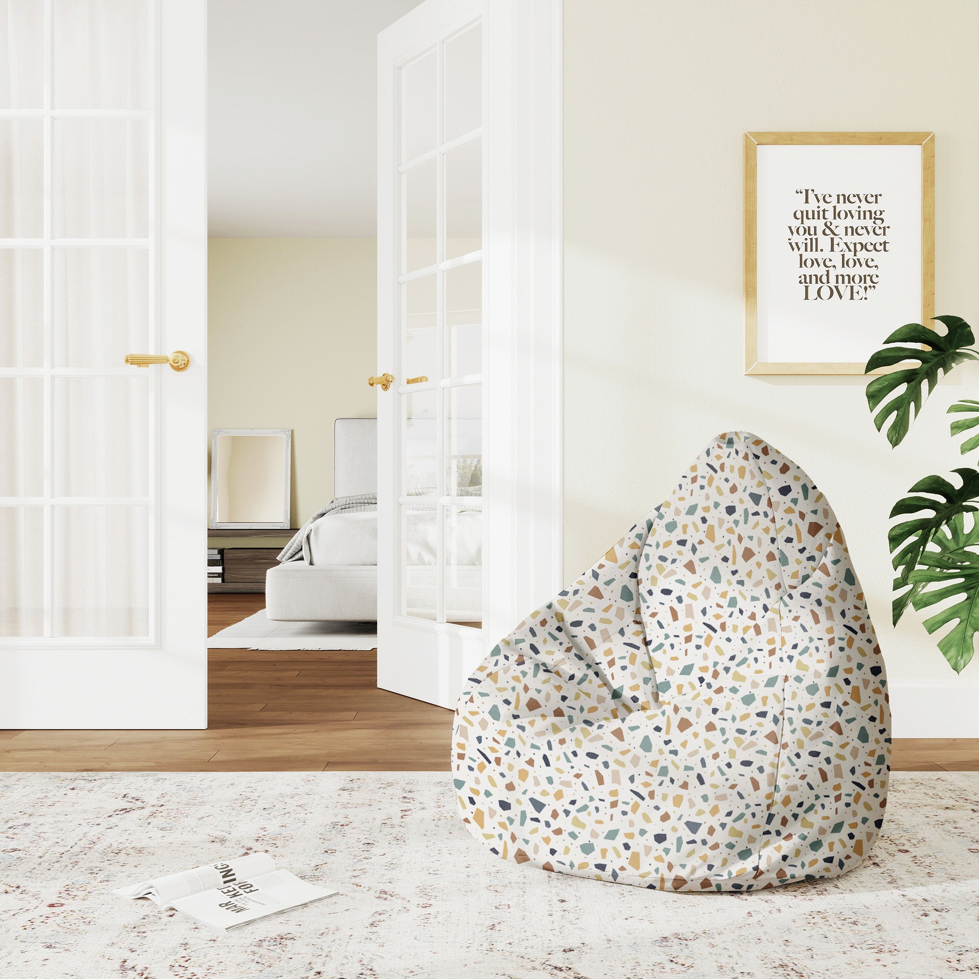 Sedací vak Pearshape Vintage Terrazzo-M-Oxford