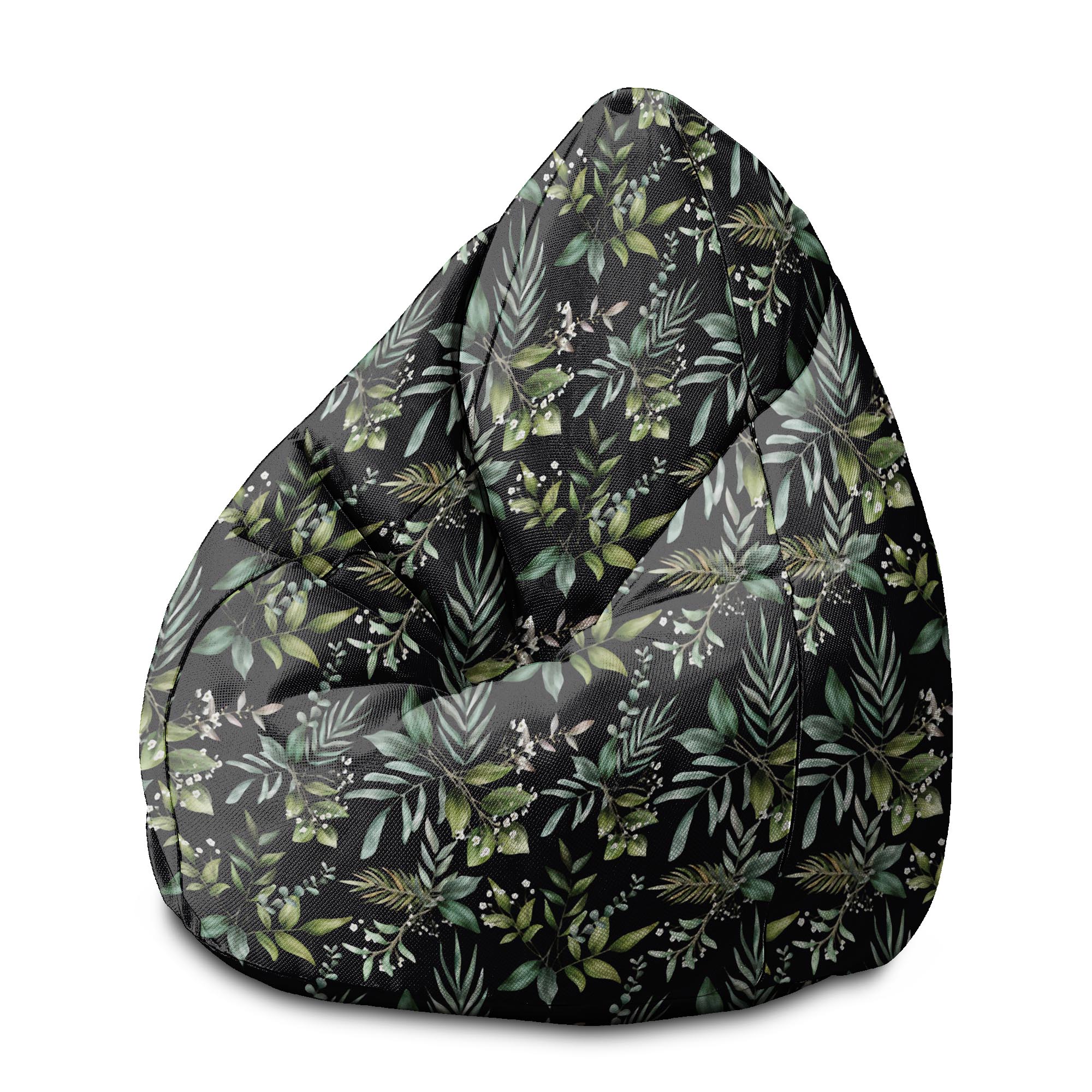 Sedací vak Pearshape Akvarelové elegantné kvety-M-Oxford