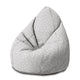 Puf Pearshape White Hearts-M-Oxford