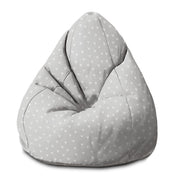 Puf Pearshape Bílá Srdíčka