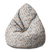 Puf Pearshape White Leafs-S-Velvet