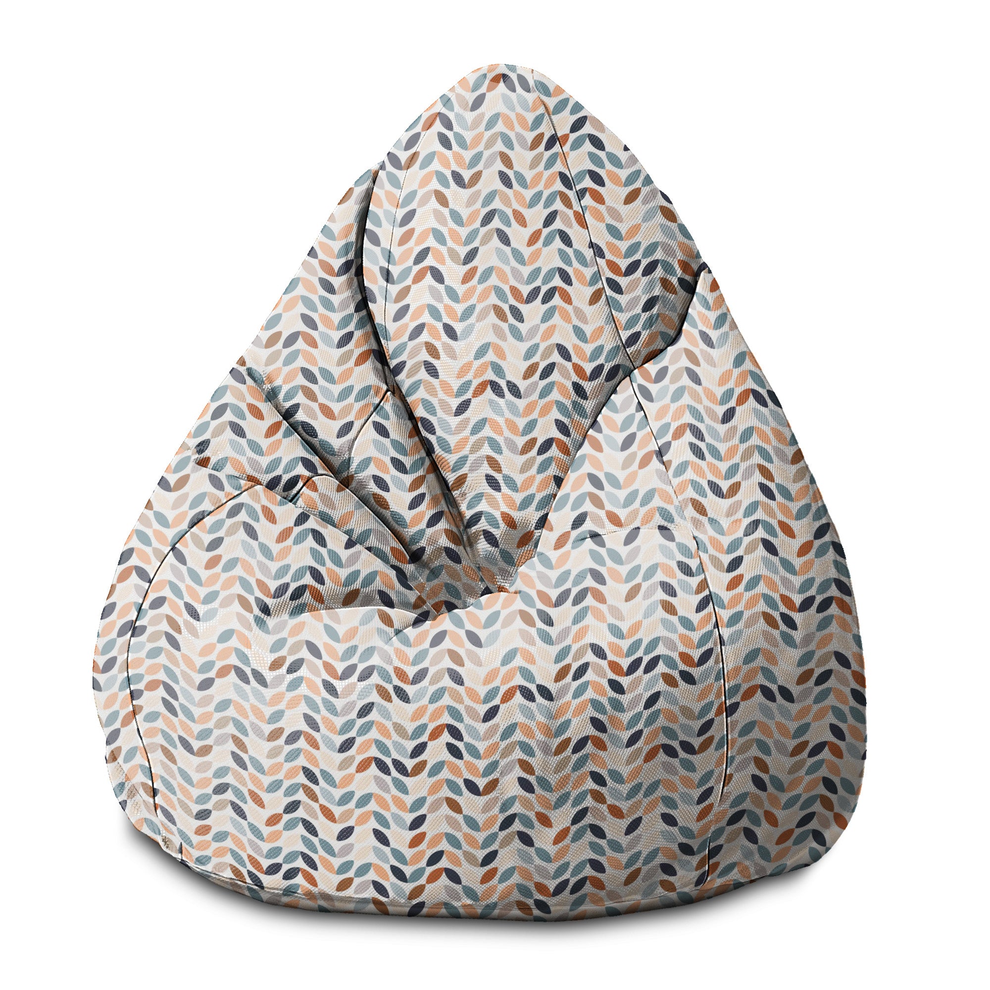 Sedací vak Pearshape Biele listy