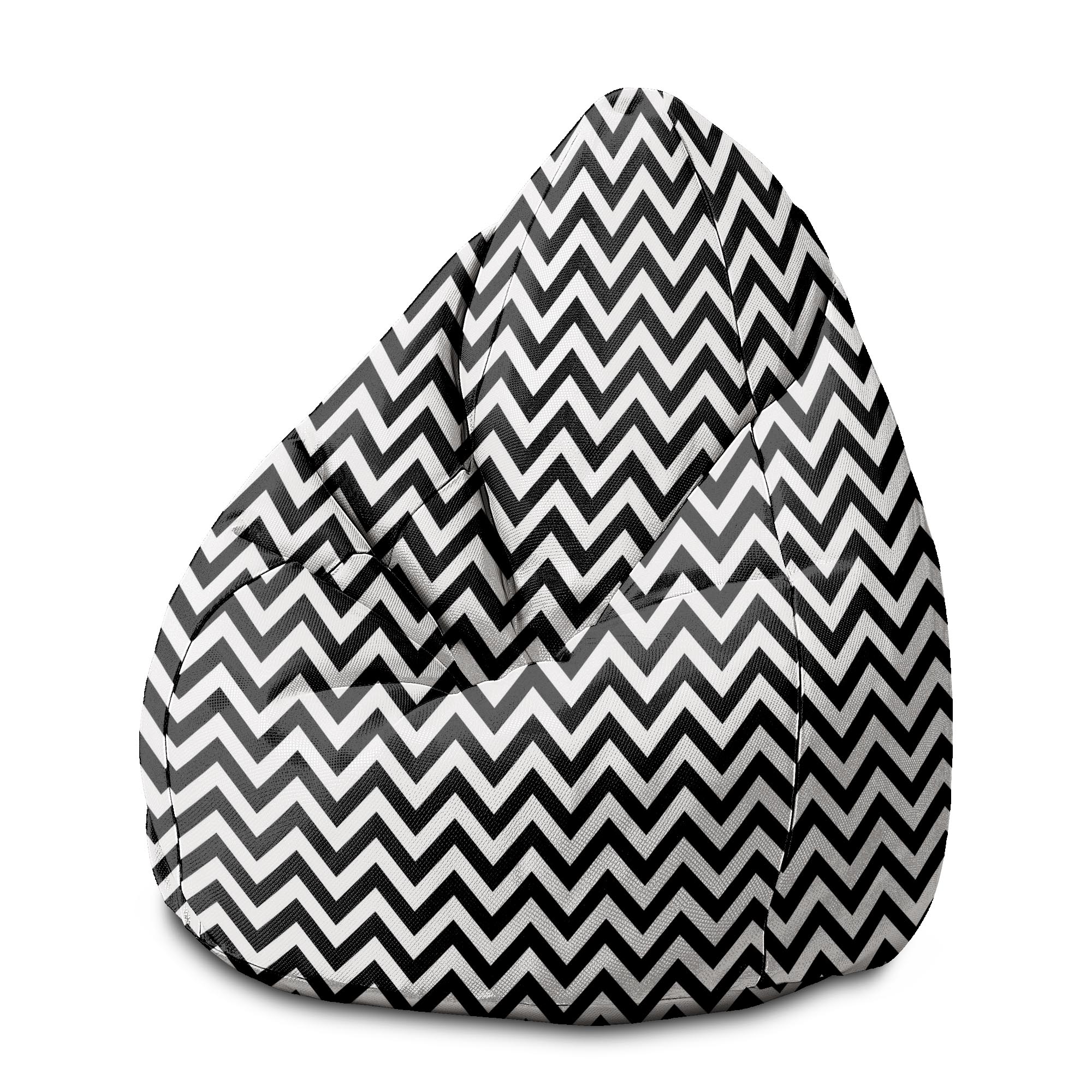 Sedací vak Pearshape Zig Zag Čierny-M-Oxford