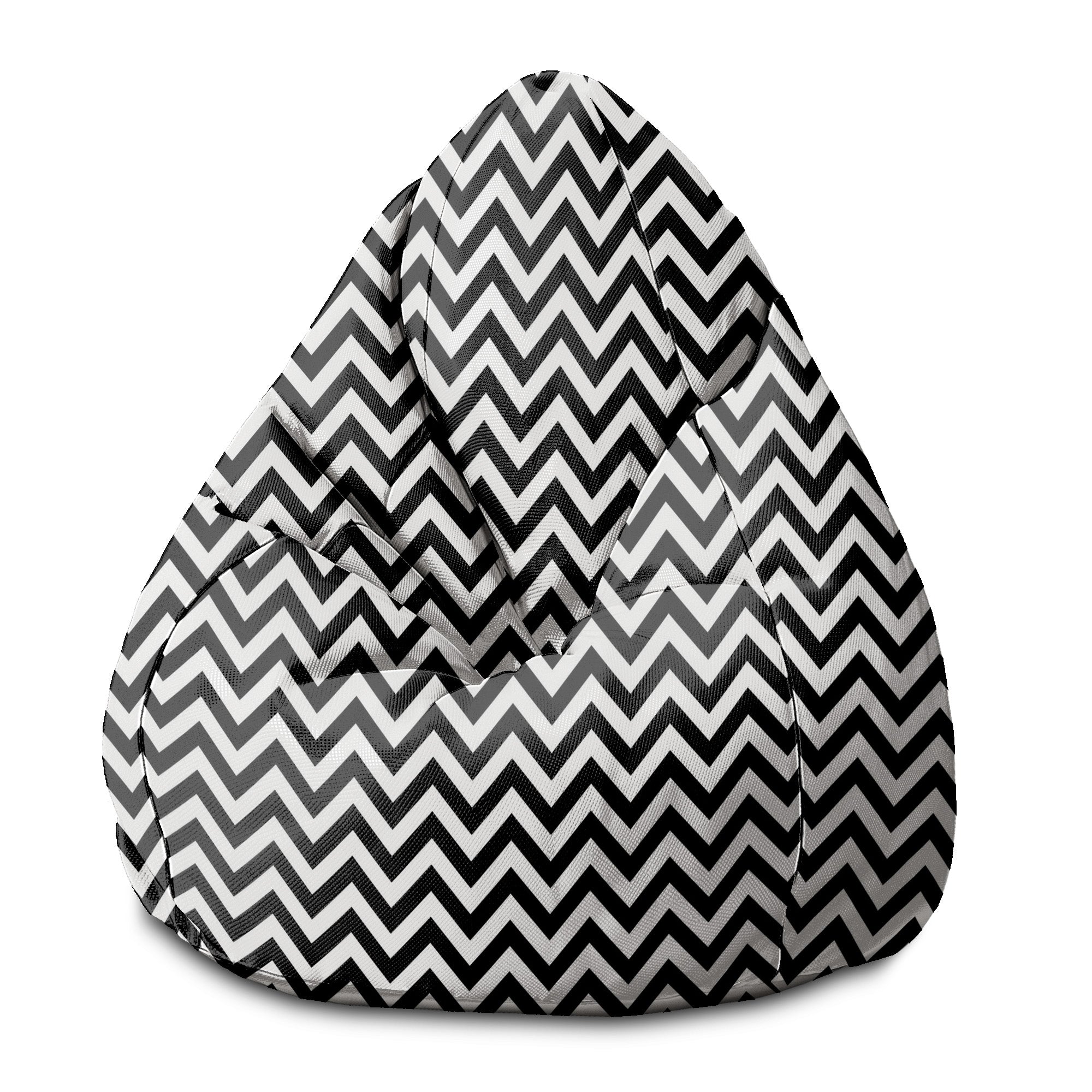 Sedací vak Pearshape Zig Zag Čierny-S-Velvet