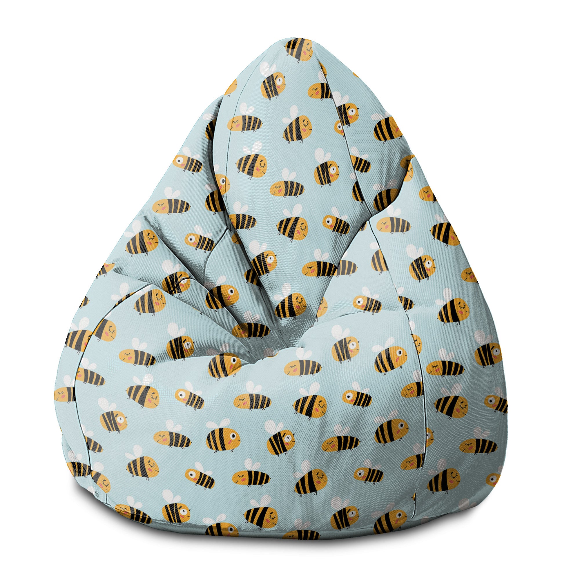 Sedací vak Pearshape Bee Life-Velvet-S