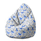 Puf Pearshape Modré Psy-M-Velvet