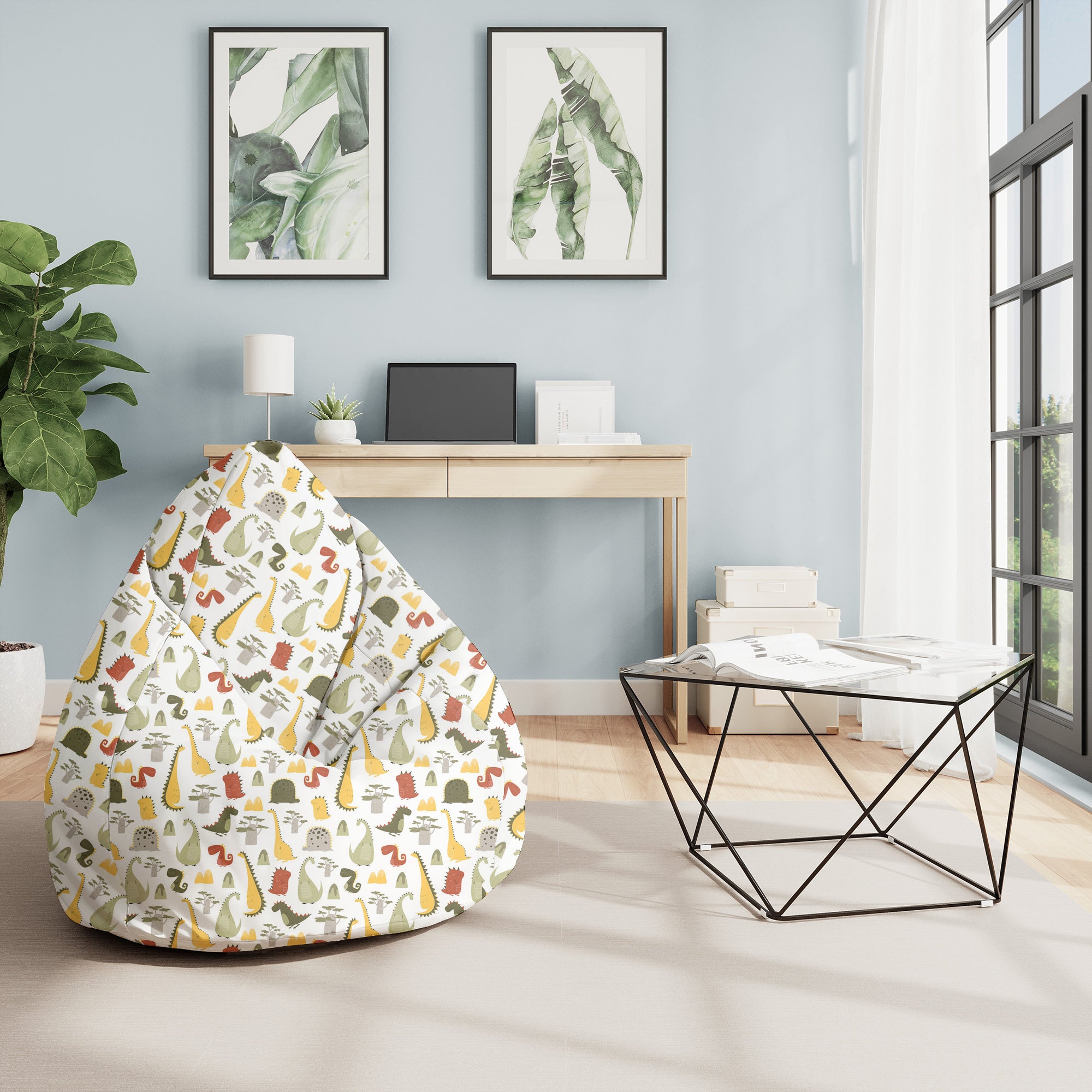 Sitzsack Pearshape Cartoon Stil Dinosaurier-M-Oxford