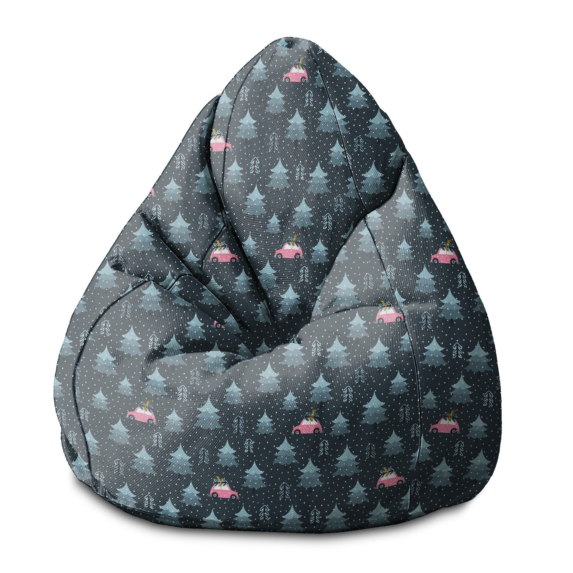 Sedací vak Pearshape Vianočná cesta-Velvet-M