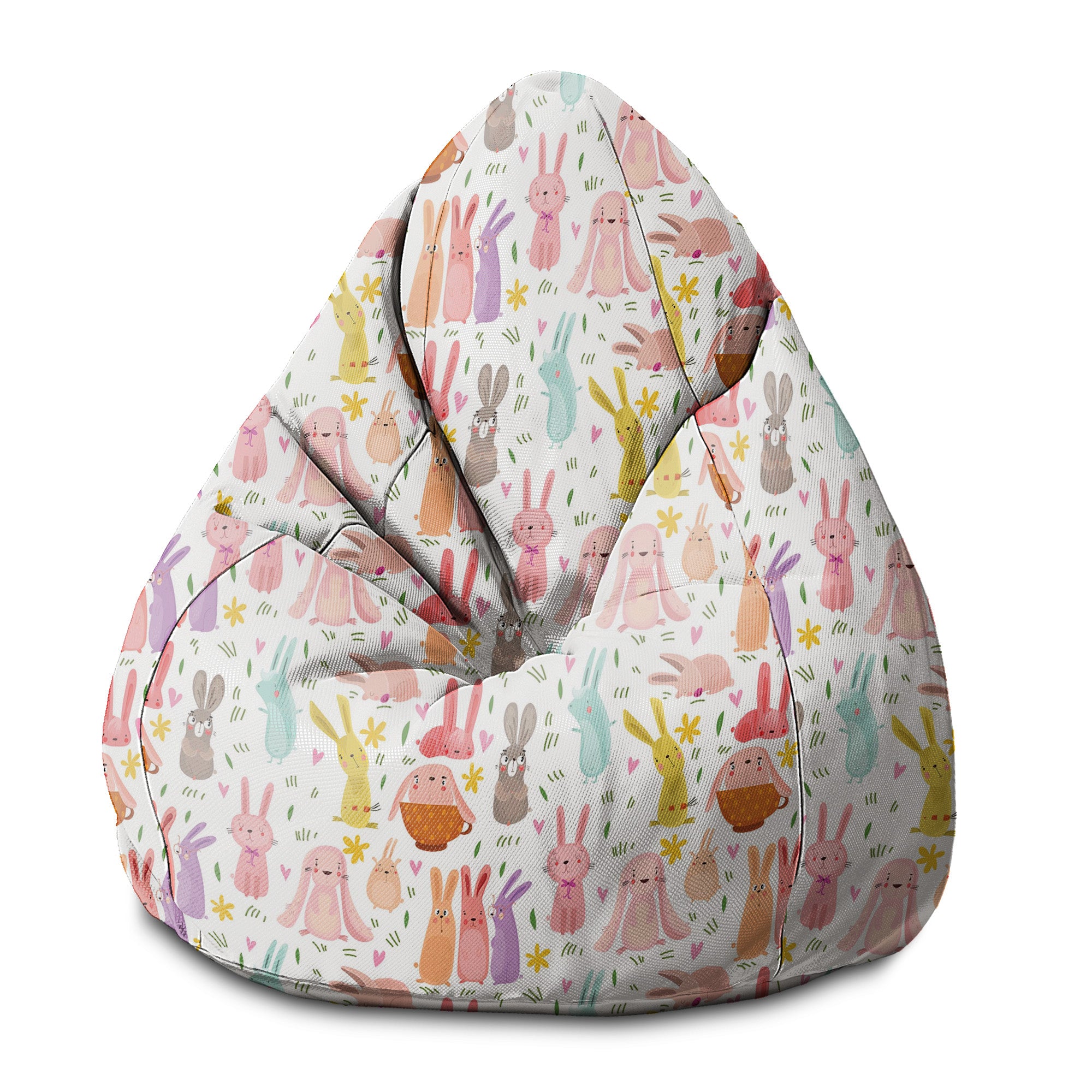 Puf Pearshape Colorful Rabbits