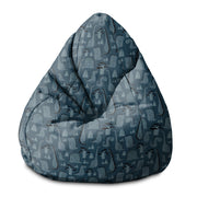 Sedací vak Pearshape Temný kreslený dinosaurus-S-Velvet