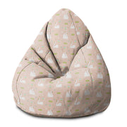 Puf Birnenform Elegante Schwäne-S-Samt