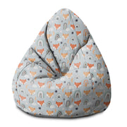Sedací vak Pearshape Pastelové líšky-S-Velvet