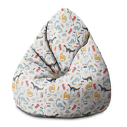 Sedací vak Pearshape Veselé detské dinosaury-S-Velvet