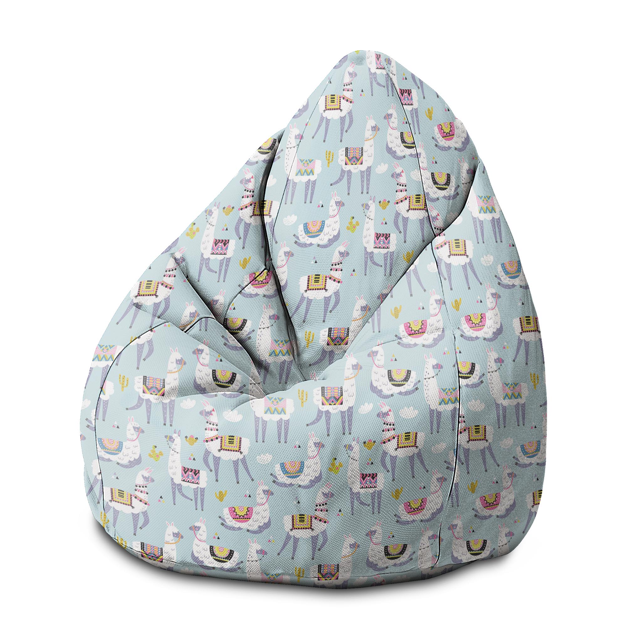 Sedací vak Pearshape Lama a kaktus-M-Oxford