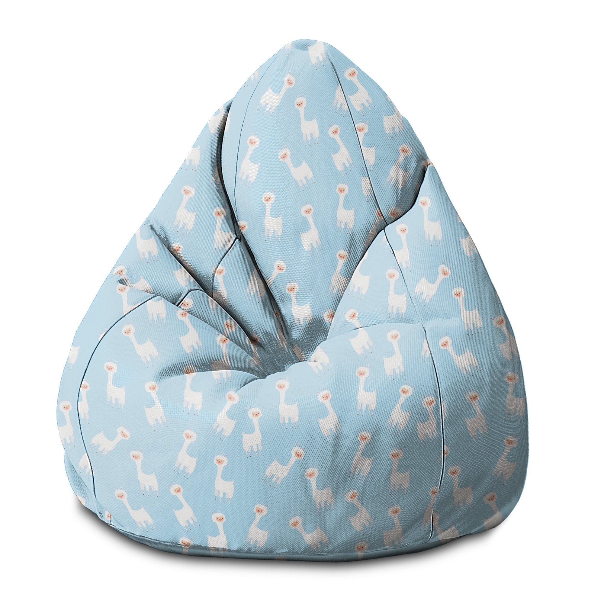 Sedací vak Pearshape Llama Blue-S-Oxford