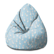 Sedací vak Pearshape Llama Blue-S-Velvet
