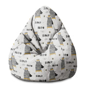 Sedací vak Pearshape Medveď Superhrdina-S-Velvet