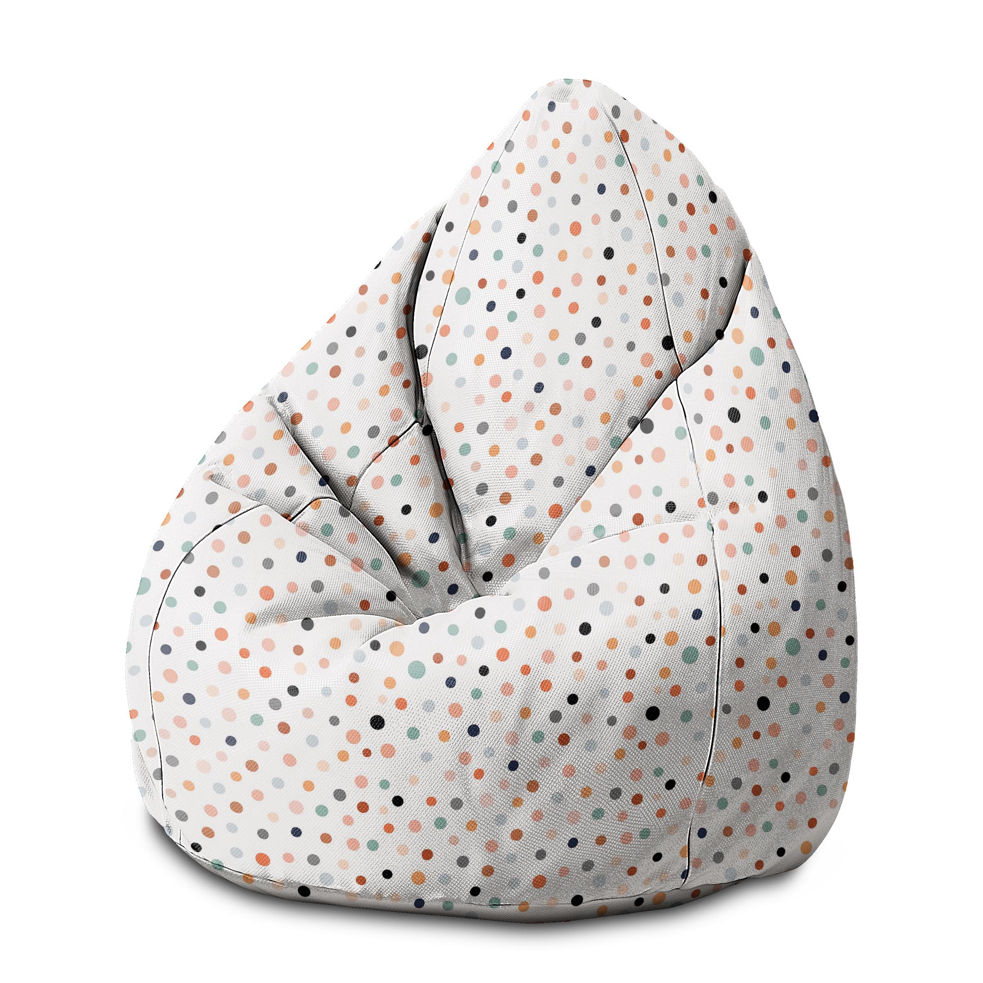 Sitzsack Birnenform Pastellpunkte-M-Samt