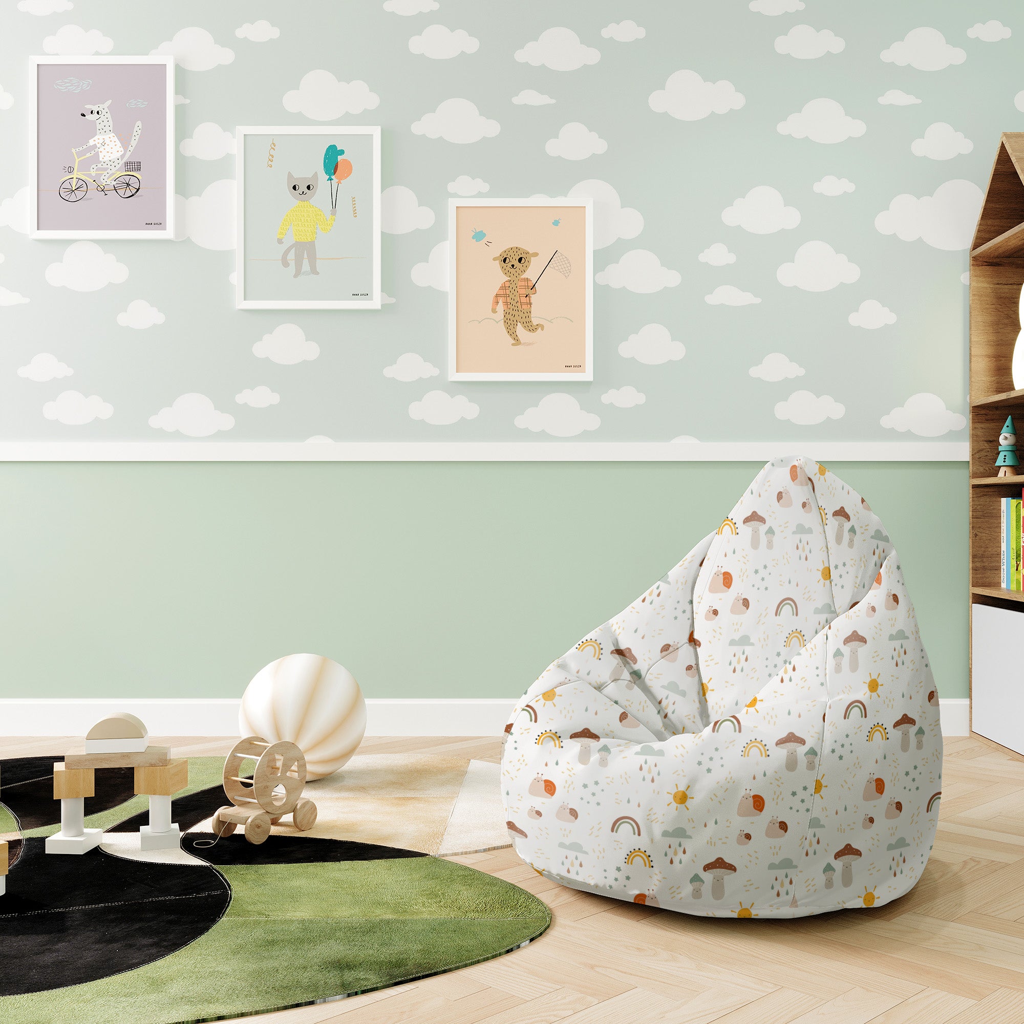 Puf Pearshape Autumn Mushroom