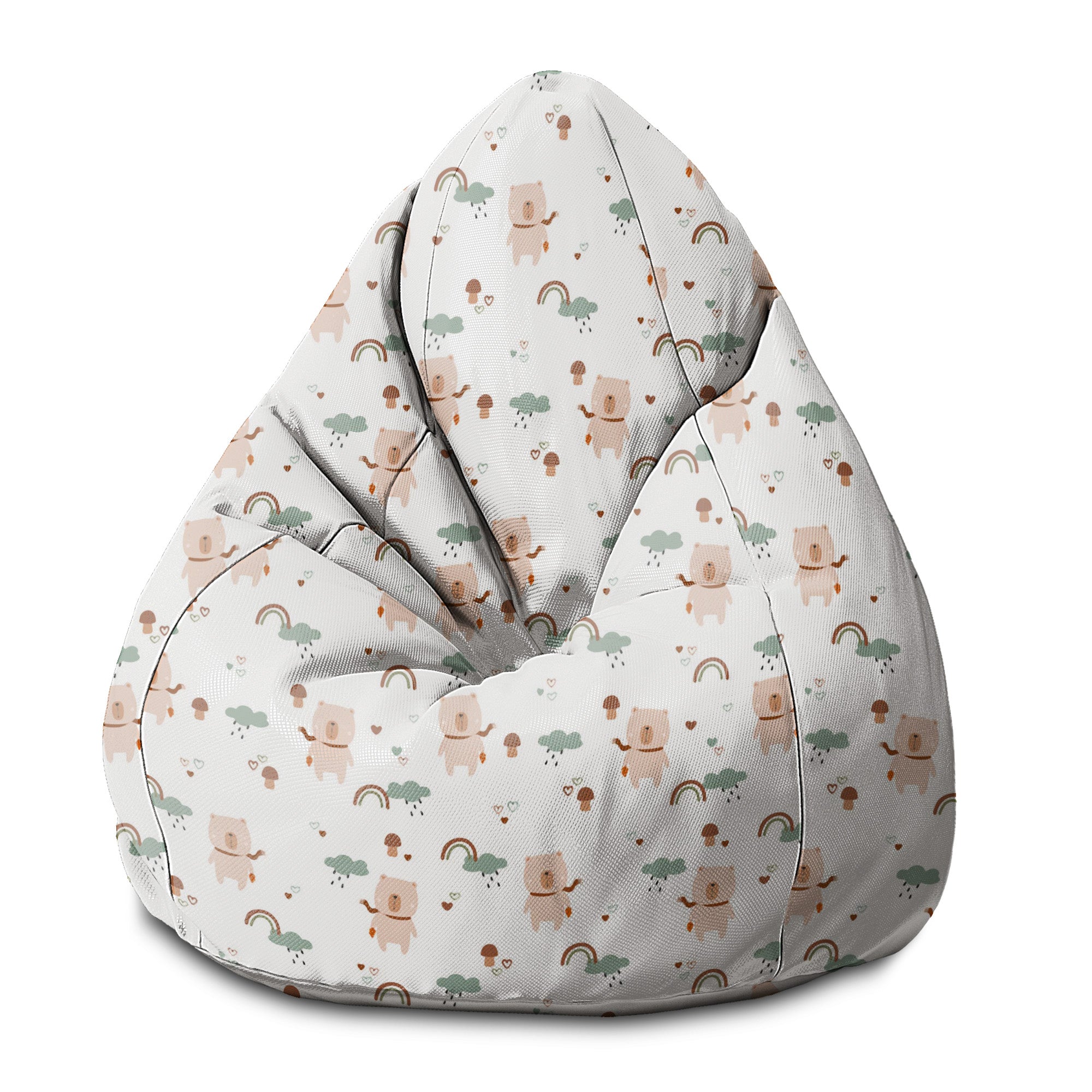 Sedací vak Pearshape Medveď a Huby