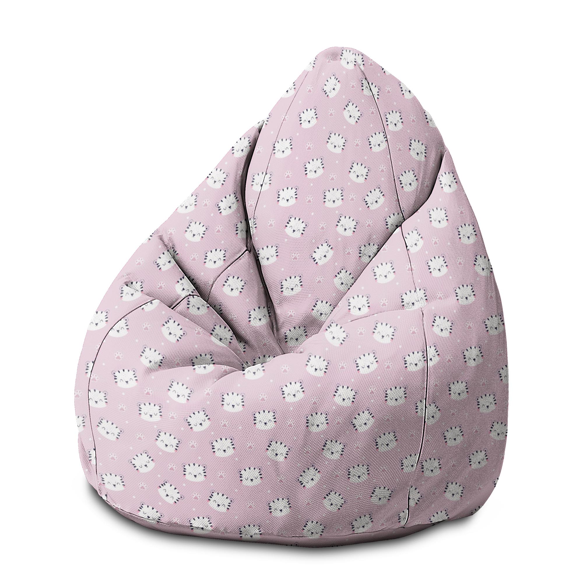 Sedací vak Pearshape Cute Tiger Paws-M-Oxford