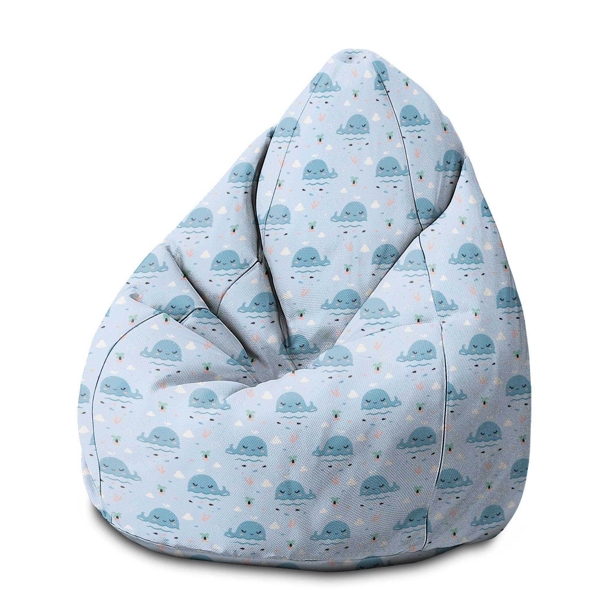 Sedací vak Pearshape Happy Whale-M-Velvet