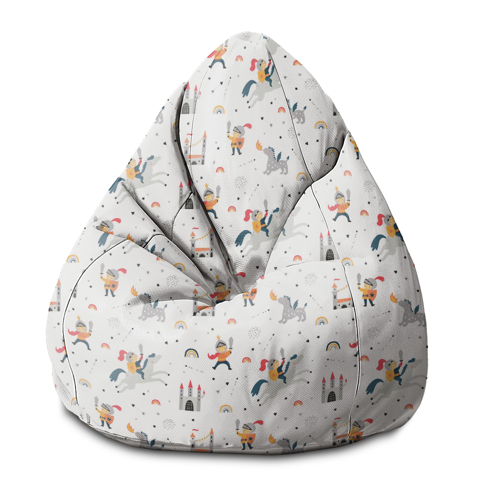 Sedací vak Pearshape Knight and Dragon-S-Velvet
