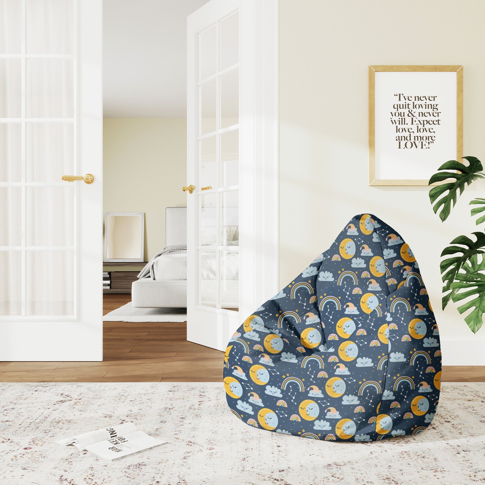Sedací vak Pearshape Night Night-M-Velvet