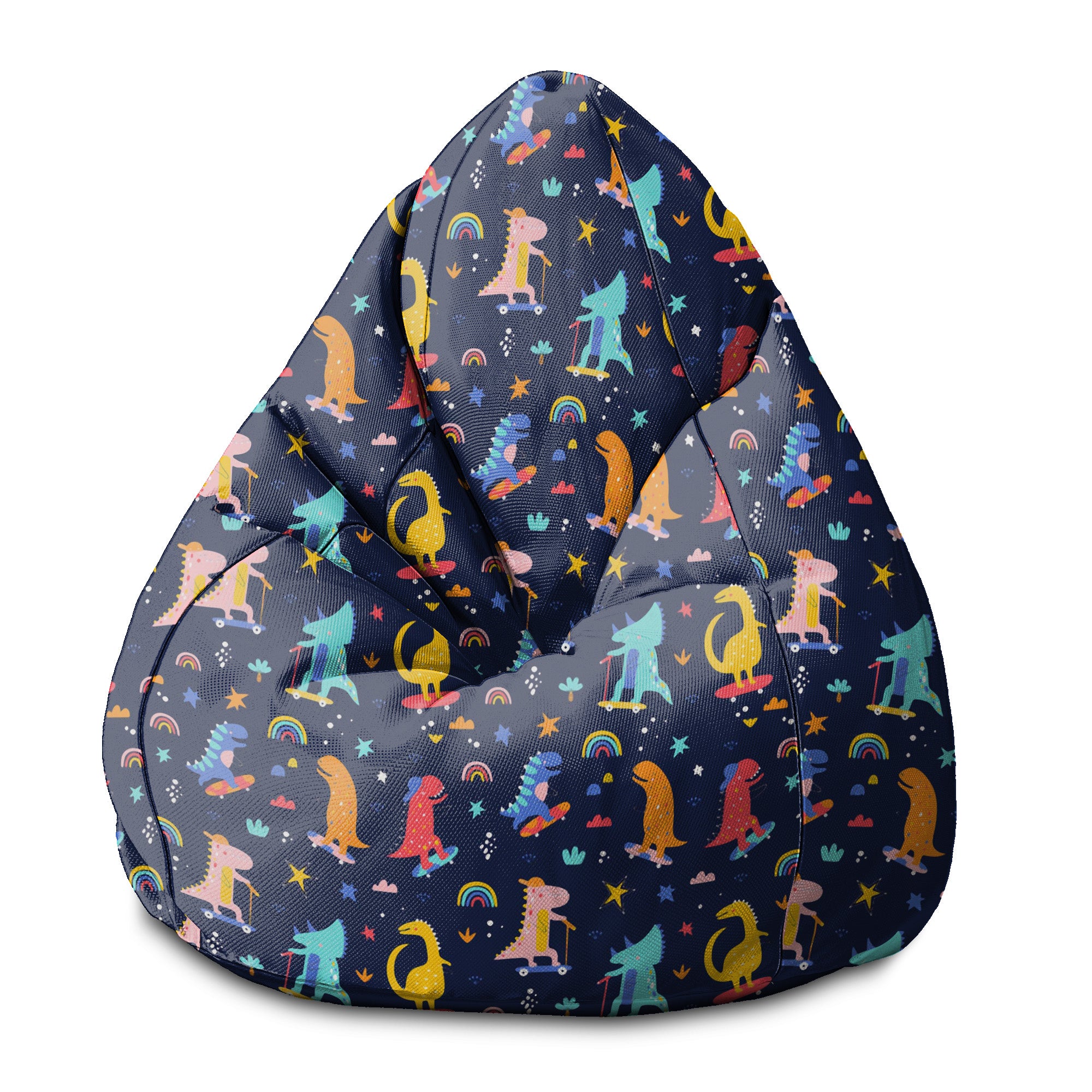 Sedací vak Pearshape Skater Dinosaurs-S-Velvet