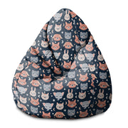 Puf Pearshape Sleeping Animals-S-Velvet