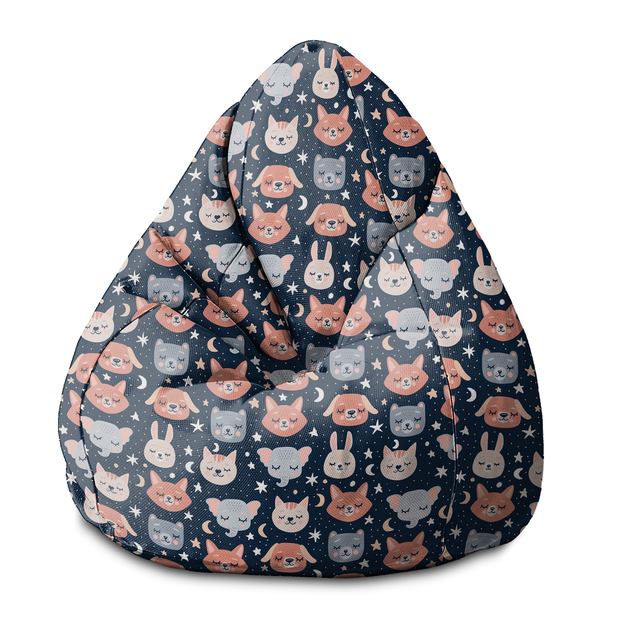 Puf Pearshape Sleeping Animals-S-Velvet