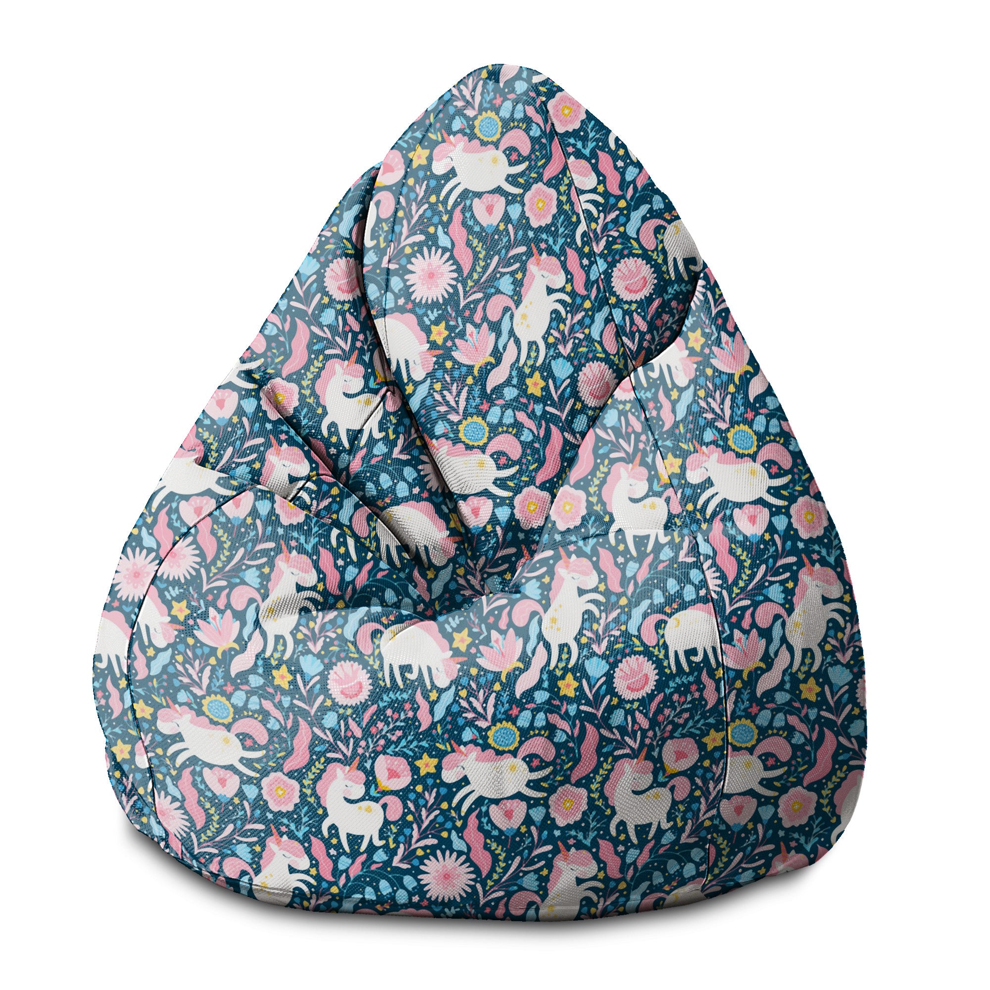 Pearshape Puff Unicorn in the Flowers-S-Oxford