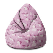 Sedací vak Pearshape Jednorožce a oblaky-S-Velvet
