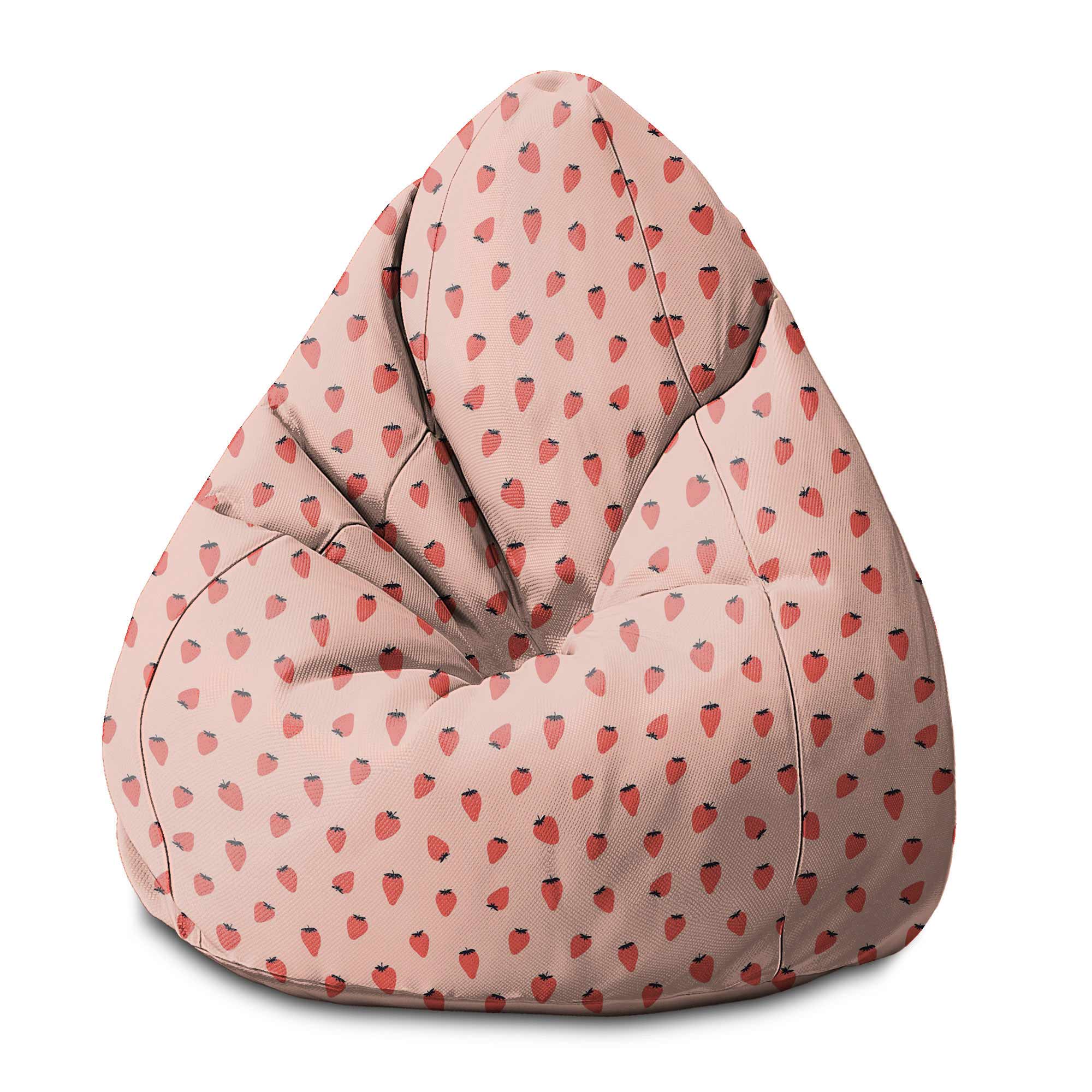 Sedací vak Pearshape Strawberry-S-Oxford