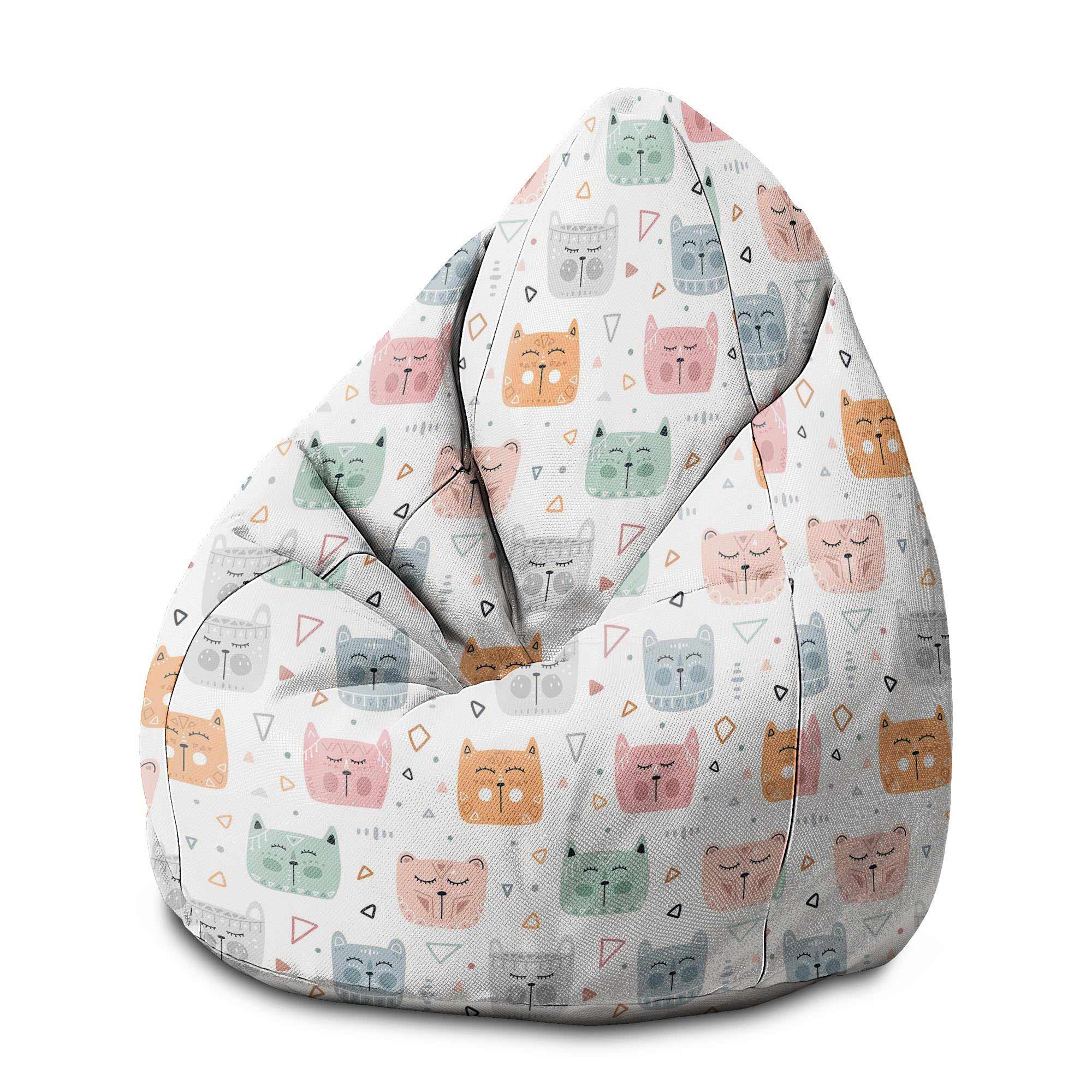Pearshape Beanbag Sleepy Cats-M-Oxford