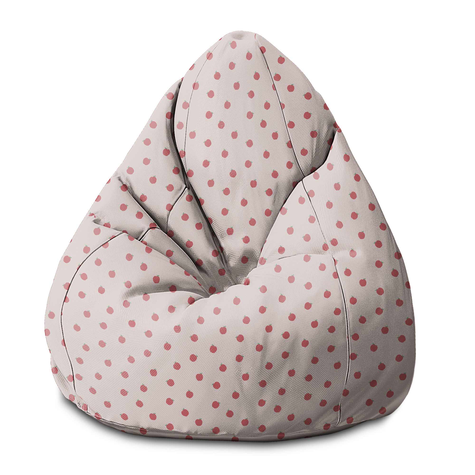 Sedací vak Pearshape Red Apples-S-Velvet