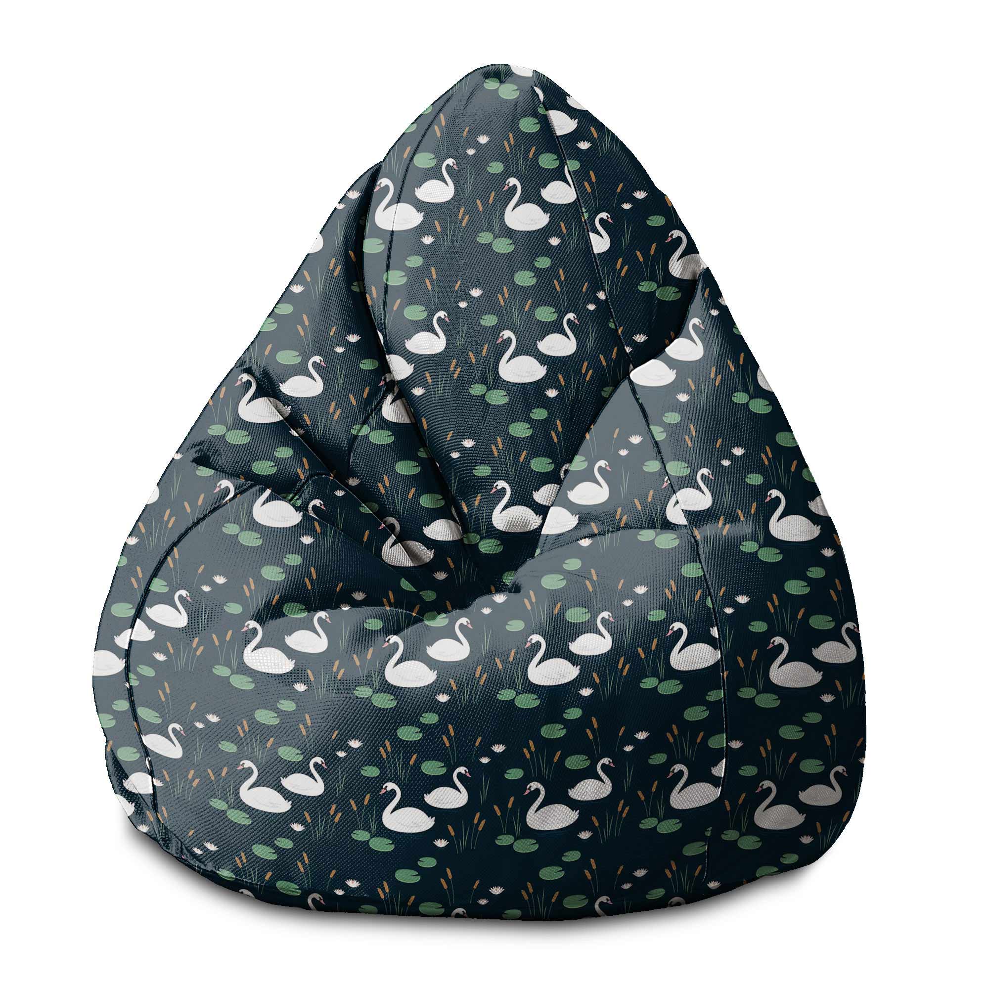 Sedací vak Pearshape River Birds-S-Velvet