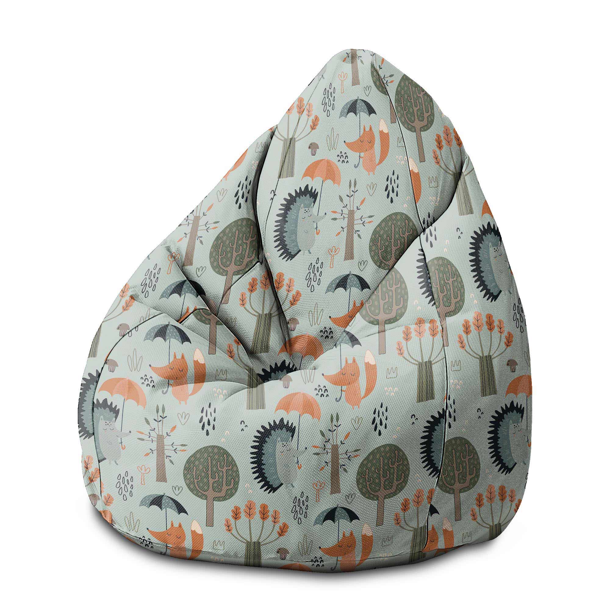 Sedací vak Pearshape Autumn Forest-M-Velvet