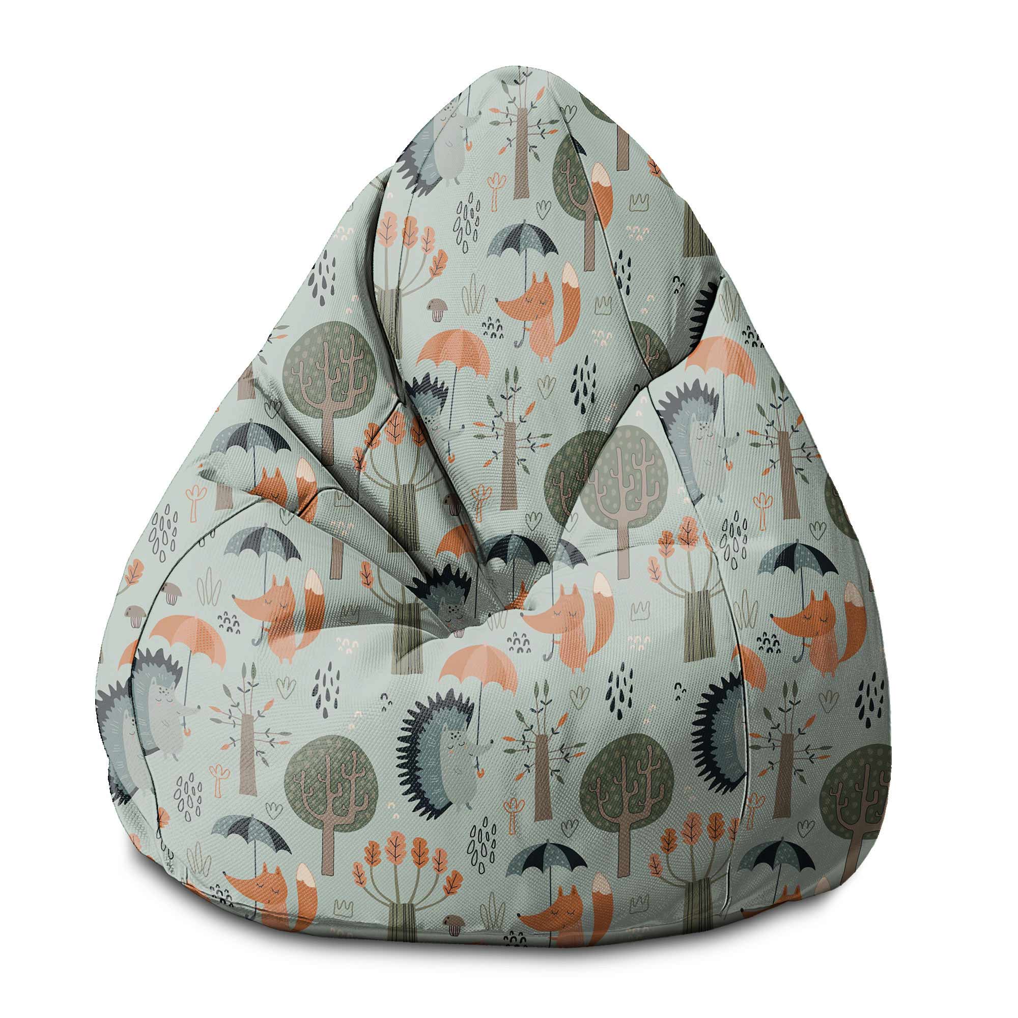 Sedací vak Pearshape Autumn Forest-S-Velvet