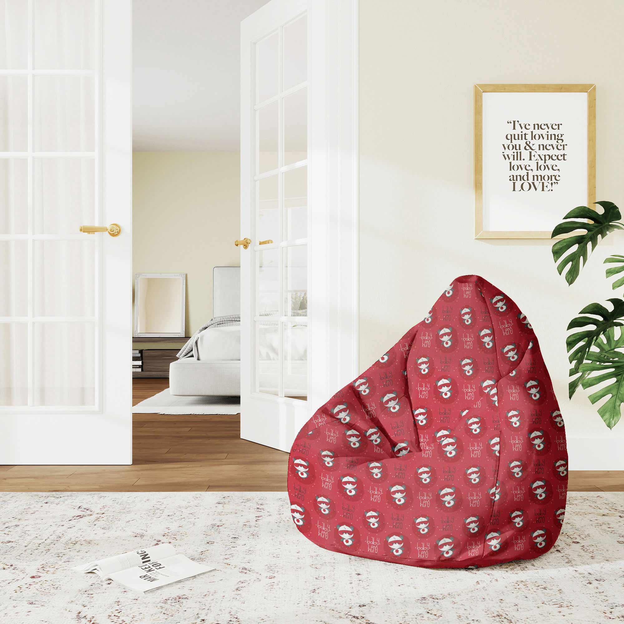 Sedací vak Pearshape Baby Hero-M-Oxford