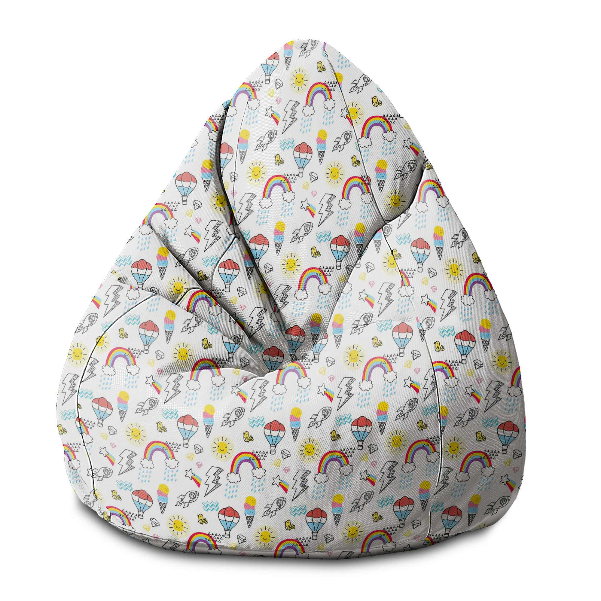 Sedací vak Pearshape Balóny a Dúhy-S-Velvet